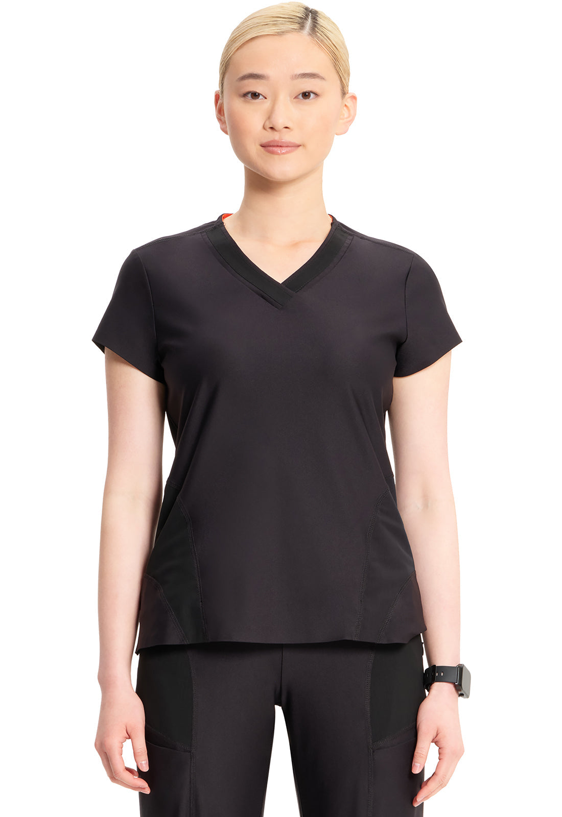 Women's Knit V-Neck Top - Black